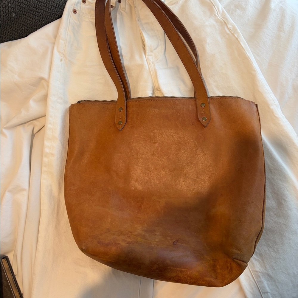 Able Brown Leather Tote Bag - Picture 2 of 2